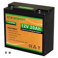 ECO-WORTHY-12V-20Ah-LiFePO4-Lithium-Iron-Phosphate-Battery-Deep-Cycle-Rechargeable-Battery